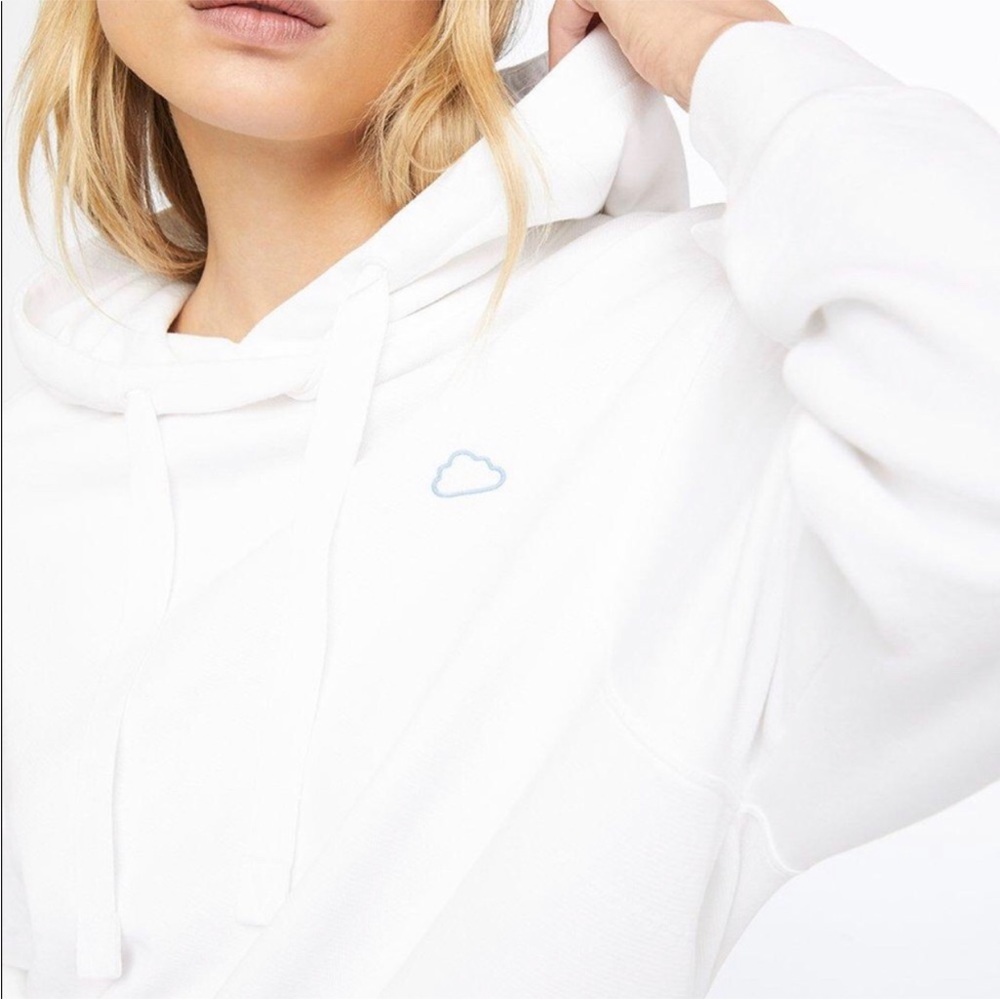 Frame Denim Easy Cloud Hoodie in Blanc White Size S